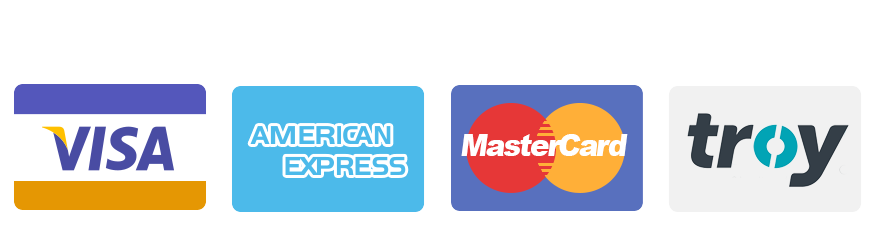 Visa, Master, American Express, Troy